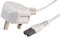 Power Cord UK Plug to Figure 8 Fig of 8 Lead Cable C7 3m White
