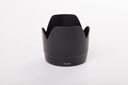 vhbw Pare-Soleil Compatible avec Canon EF 70-200mm f/2,8 L USM Objectif 77mm - Cache Noir, Plastique, Tulipe