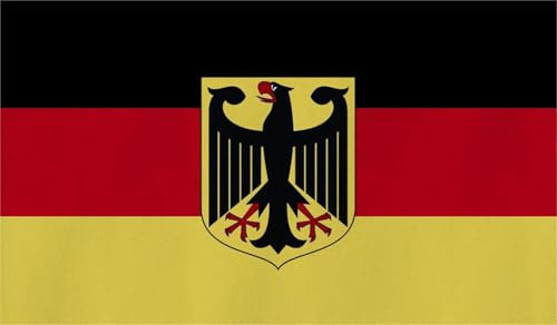 normani XXL Flagge Fahne genäht 150 x 250 cm Deutschland Brasilien USA Italien Spanien Portugal usw. Farbe Deutschland mit Adler
