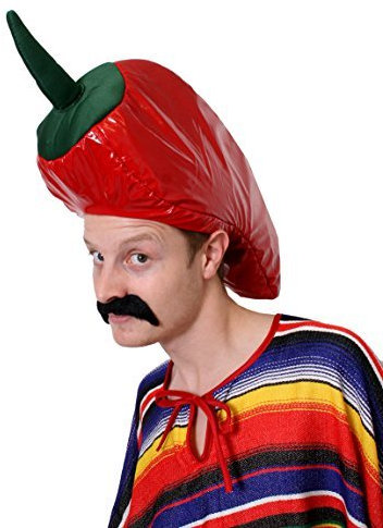 I LOVE FANCY DRESS LTD Chilli Pfeffer Hut AUSGEFALLENKLEID Hut NEUHEIT Lebensmittel Kopfbedeckungen MEXIKANISCHE WÜRZIGE Chili