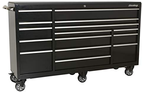 Sealey Rollcab/Tool Chest on Wheels 15 Drawer 1845mm Extra-Wide Heavy-Duty - PTB183015