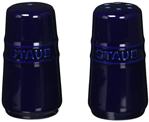 Salero y pimentero azul oscuro 7 cm