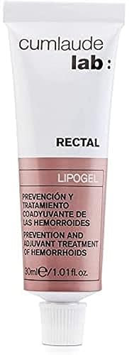 Cumlaude Lab Rectal - Lipogel Protector con Cánula Aplicadora para la Prevención y el Tratamiento Coadyuvante de las Hemorroides, Alivio de Dolor e Irritación con Glicerina y Vitamina E - 30 ml