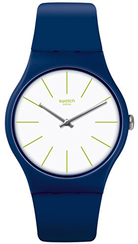 Swatch Herren Armbanduhr Analog Quarz Silikon SUON127