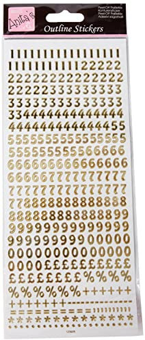 Anita's Konturensticker, Klebefolie, gold, 29.22 x 10.55 x 0.070000000000000007 cm