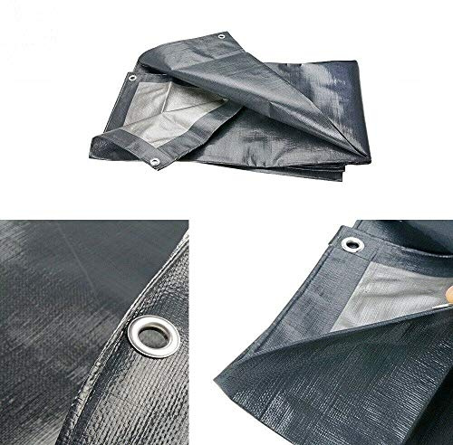 6 x 10 m Heavy Duty 200 gsm Reinforced Mesh Grey Waterproof Tarpaulin Cover Mono Sheet