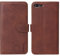 LOLFZ Wallet Case for iPhone 7 Plus 8 Plus, Vintage Leather Book Case with Card Holder Kickstand Magnetic Closure Flip Case Cover - Brown