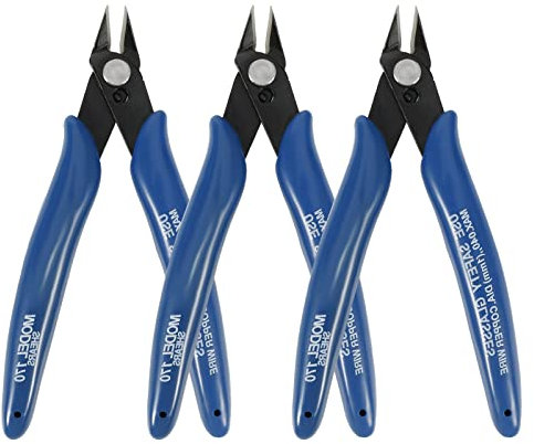 3 Pcs Mini Wire Cutter, Electrical Wire Cable Cutter Precision Cutter Pliers with Soft Grip Slip Guards Handles for DIY Craft and Jewelry