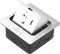 Walfront Presa Elettrica da Pavimento Impermeabile con Connettore USB Argento 250V 16A