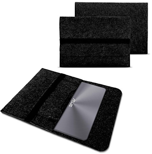 NAUC Laptoptasche kompatibel für Asus Chromebook CX1 (CX1700) Notebook Tasche 17,3 Zoll Laptop Cover Sleeve Hülle strapazierfähiger Filz Case, Farbe:Dunkelgrau