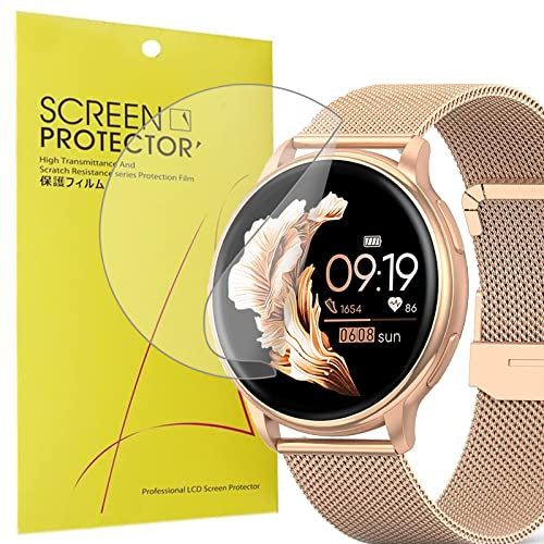onetuo Schutzfolie Kompatibel für Nemheng 1.32 zoll Smartwatch N33, HD klar Flexible TPU Folie [Blasenfreie] [Kompatibel mit Hülle] [Premium-Qualität]Displayschutzfolie (6 Pack)