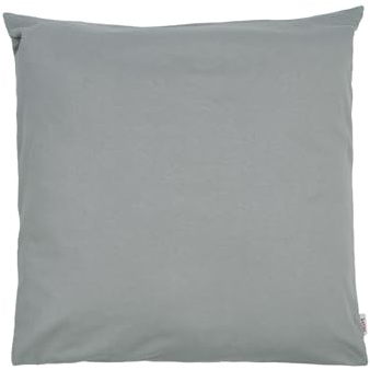 beties BasicSoft Kissenhülle ca. 40x40 cm 100% Baumwolle Jersey Kissenbezug Kopfkissenbezug für Fritzchen - Silber-grau