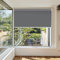 RYNS Seitenzugrollo Verdunklungsrollo 130x250cm Sonnenschutz Deckenmontag Thermorollo Hitzeschutzrollo Doppelrollo Fensterrollo für Fenster & Türen Zebrarollo, Dunkelgrau