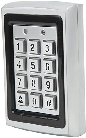 Zutrittskontrollsystem, mit Hintergrundbeleuchtung Tastatur, Unterstützt 1000 Benutzer, Zugangskontrolle mit Karte (Nicht Enthalten) und Passwort, Wasserdichte Metalltür Zugangskontrolle für Häuser