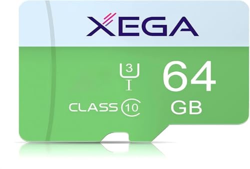Xega Carte TF 64 Go - Carte TF pour Stockage de caméra de sécurité Xega
