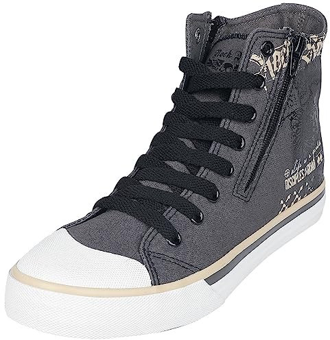 Rock Rebel by EMP Unisex graue Sneaker mit Print EU41
