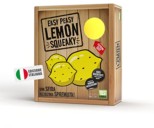 Rocco Giocattoli Easy Peasy Lemon Squeaky - Das wettbewerbsfähige Partyspiel für Erwachsene und Jugendliche ab 12 Jahren - Zitrone Quietschend - Yas Games - Der Einzige Auf Italienisch