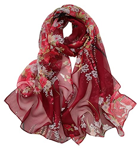 FAIRYGATE Chiffon Schal Seidentuch Damen Chiffon Stola Chiffonschal perfekt zu jedem Brautkleid Abendkleid Hochzeit Abend A4711
