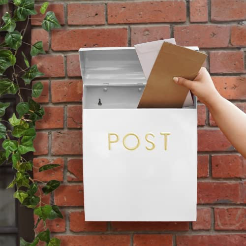 Vielfältige Sammlungen Postkasten | Wandmontierte Briefkasten mit einfachem Zugang | Kein Schloss für den Außenbereich Wetterfest & Robuster Briefkasten Einfache Installation