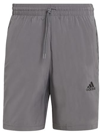 adidas Men's AEROREADY Essentials Chelsea 3-Stripes Shorts, Grey Five/Black, S Tall