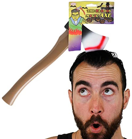 backlight Ascia in Head Prop | Attraverso Le Decorazioni 'Ascia a Testa,Attraverso Decorazioni per la Testa, Fasce spaventose, Oggetti di Scena di Halloween per Adulti, Ragazzi e Bambini