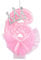 LUTER Birthday Number Candles, 2.95 Inch Crown Bow Mesh Candle Glitter Pink Number Candles Cake Topper Birthday Candles with Sequins for Anniversary Celebrations Supplies (Number 6) A24208-17