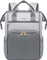 17,3 pollici zaino del computer portatile di viaggio donne, anti furto Business Bagpack, impermeabile College Bookbag, zaino del computer di grande capacità grigio-bianco