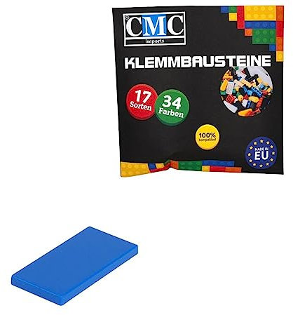 50 x Klemmbausteine Fliesen Tiles Bausteine 2x4 Noppen Kompatibel 34 Farben freie Farbenwahl (663 - Blau)