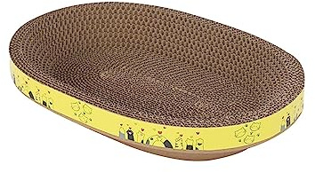 MagiDeal Rascador de Gatos en Forma de Cuenco, Almohadilla rascadora de cartón para Gatos, Protector de Muebles Gruesos, Cama rascadora para Gatos, Accesorios, M