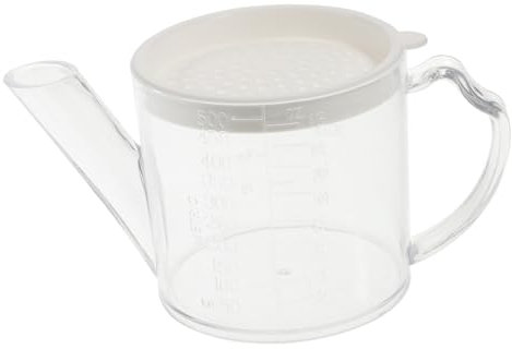 LABRIMP 1pc Oil Can Glass Containers for Liquids Kitchen Oil Holder Gravy Oil Separator Cook Fat Separator Terrarium Tank Fat Separator Jug Strainer Plastic Vinegar Container Tanker Grease