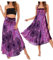 JENJON Donna Vestiti da Spiaggia Senza Maniche Eleganti 2 in 1 Gonna Stampa Boho Casual Estivo Arricciato Maxi Abito I-Viola Taglia Unica