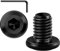 20 Piezas Tornillos M8 X 12, Tornillos Cabeza Plana, Tornillos Hexagonal, Tornillos Acero Inoxidable A2 V2A, Óxido Negro, Rosca Completa con Llave Allen