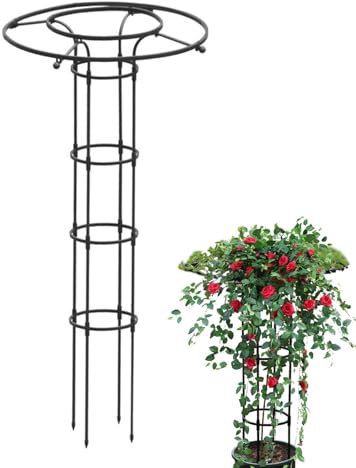 Demsyeq Umbrella Trellis Garden Rustproof Trellis Metal Vine Plant Support Trellis Vertical Umbrella Garden Trellis Tower For Climbing Plants Climbing Trellis Flower Pots Supports Metal Wire Stake