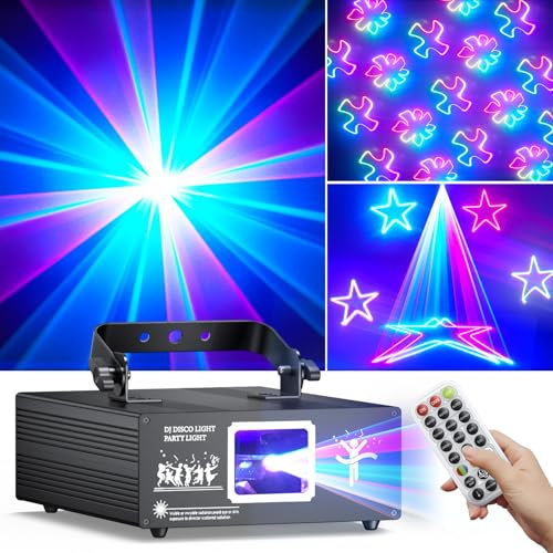 Ehaho Lampe de fête Disco, 3D RGB Animation Disco Light DMX Effet Spot pour Karaoké, Réunions de Famille, Mariage, Anniversaire, Halloween, Noël