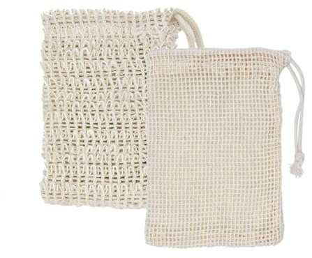 LICQIC 2 Pcs Sisal Soap Bag, Exfoliating Soap Bags for Lathering and Exfoliating in The Shower