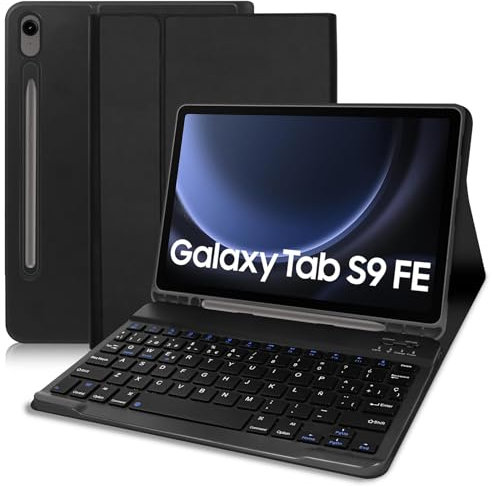 Lupxiu Funda con Teclado para Tableta Samsung Galaxy Tab S10 FE 10.9 2025 / S9 FE 10.9 2023 / S9 11 2023 - Funda Protectora para Teclado Extraíble