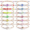 GOTDYBST 14pcs Friendship Bracelet, Matching Bracelets, Girls Bracelets, Hand Made Adjustable, Multicolor Of Flowers, Perfect For Party Bags, Birthday Gifts For Girls, Kids