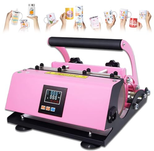 Eastnmythet Heat Press Machine for Cups, Tumbler Heat Press Mug Press Sublimation Machine for 11 16 20 30oz Straight Cup, with 20pcs Sublimation Paper
