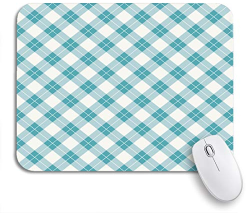 Mauspad Lebensmittel Gingham Muster Picknick Restaurant Weihnachten Party Easter Tissue Schreibtischunterlage Tragbar Computer-Mauspad, Für Zuhause, Computer, 25 x 30cm