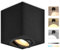 GeyouLux 3CCT LED Aufbauspot Eckig Schwarz - extra flach & 30° schwenkbar - Ø80x84mm Aufputz Spots Decke inkl. 5W 500LM Dimmbar LED Modul 230V - Deckenspots, Aufbaustrahler, Aufputz Deckenstrahler