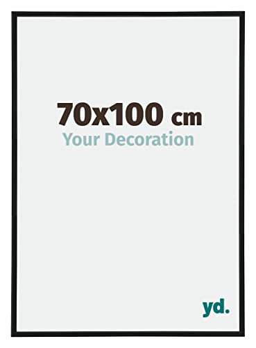 yd. Your Decoration - Puzzlerahmen 70x100 cm - Schwarz Matt - Puzzlerahmen 1500-2000 Teile - Kunststoff Bilderrahmen - Annecy
