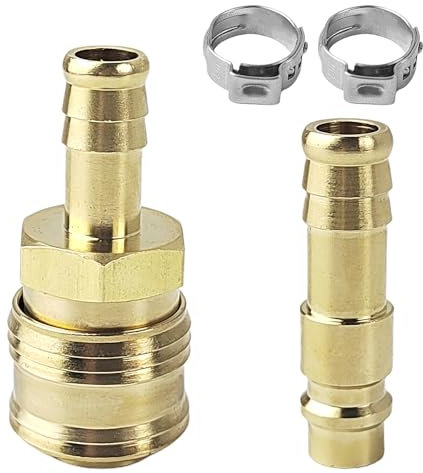 Kit de Raccord Rapide air Comprimé, Connexion Rapide Raccords en Laiton, Raccord air Comprimé, pour le Raccordement Rapide des Conduites D'air (laiton)