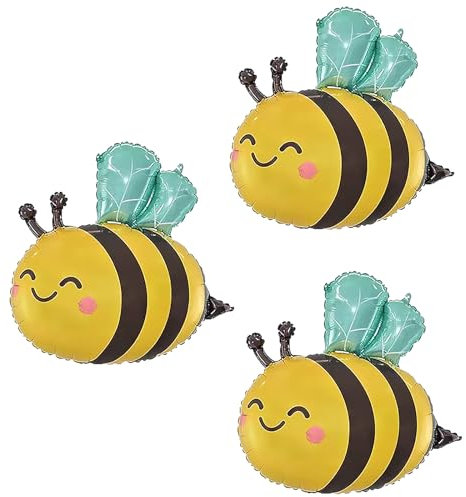 3er-Pack Bienen-Folienballondekorationen,Biene Deko,Bienen Luftballons,Bienen Deko Geburtstag,Bienen Deko,Folienballon Geburtstag.