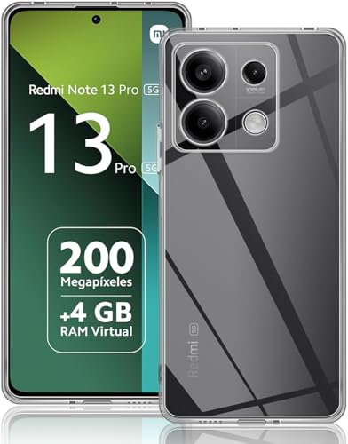 Captor Cover Trasparente per Xiaomi Poco X6 5G / Xiaomi Redmi Note 13 Pro 5G, Custodia TPU in Silicone Flessibile Morbida e Sottile, con Bordo Rialzato per Schermo e Protezione Fotocamera