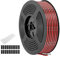 THUN-CT 0,52 mm² (20 AWG) Cavo silicone rosso e nero accoppiato, 25m, flessibile e resistente al calore, filo in rame stagnato, per strisce LED, 12V/24V DC, progetti elettrici e fai-da-te