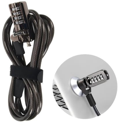 Mtlavishness secure your laptop: portable and laptop security cable with keyless unlockable lock
