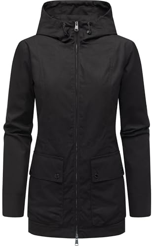 Ragwear Damen leichte Übergangsjacke kurze Herbstjacke mit Kapuze Monadetta B YOUMODO XS-6XL