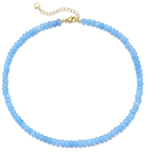 chorfla Beaded Gemstone Necklace for Women Summer Beach Handmade Jewelry