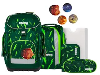ergobag Maxi Set 6-teilig, ergonomischer Schulrucksack, Vorgänger-Kollektion, Grundschule, ideal für große Kinder ab der 1. Klasse