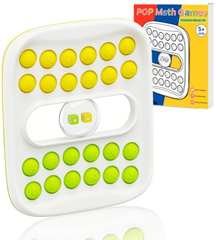 Pop It Spielzeug Würfelspiel für 2 Spieler, Pädagogisches Mathe-Spiele Brettspiel mit Würfeln für Kinder, Additions- und Subtraktionsspiel Lernspielzeug, Unverzichtbar für Unterricht und Schule